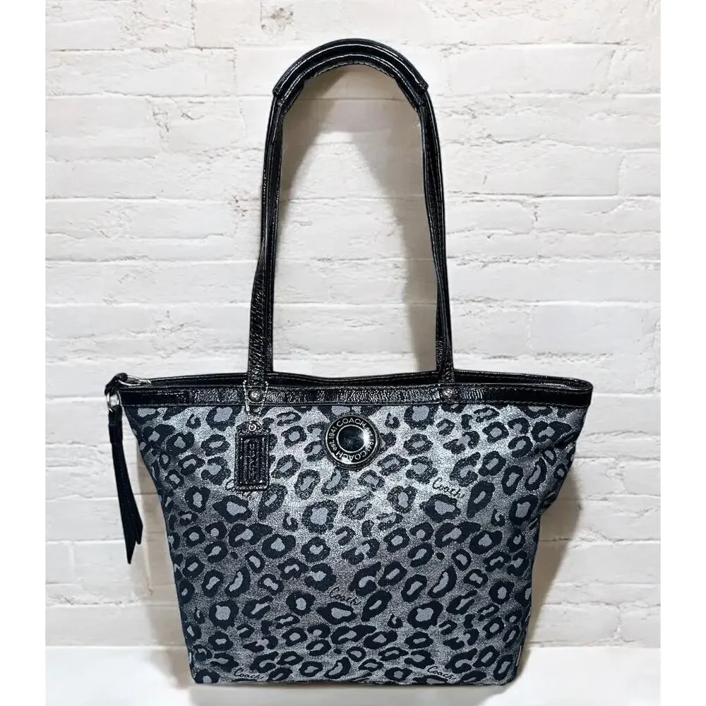 Coach F21061 Metallic Ocelot Tote Bag